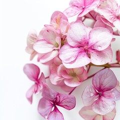 hydrangea on white background.