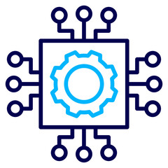 Ai Process Outline Color icon