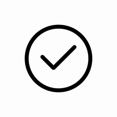 Checkmark approval tick icon vector sign