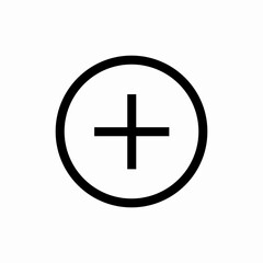 Plus add new icon vector sign
