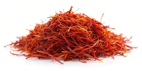 Naklejka premium Saffron Pile, White Background