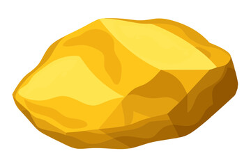 Shiny Gold Nugget Vector Art – High-Quality Illustration
