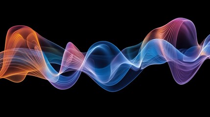 Abstract Colorful Wave Flowing Dynamic Energy Swirling Motion Design Background