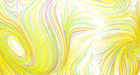 Swirling yellow lines create a dynamic abstract background. Perfect for modern designs.