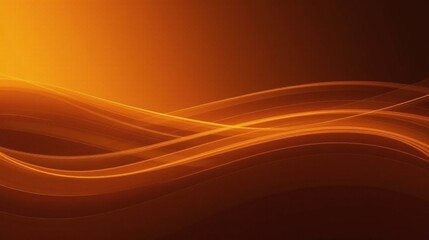 Fototapeta premium Wave-like patterns in vibrant orange gradient.