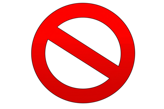 do not enter sign Isolated on a transparent background, Generative Ai