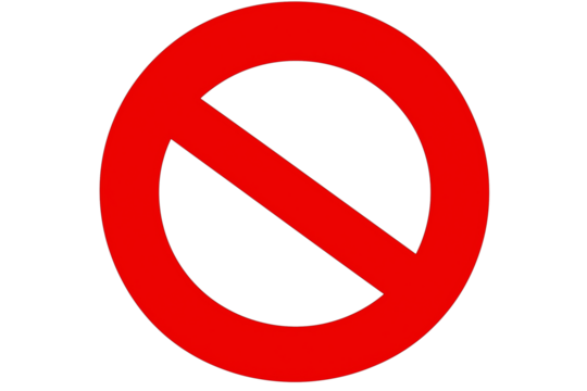 do not enter sign Isolated on a transparent background, Generative Ai - Powered by Adobe