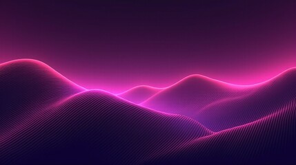 A mesmerizing, neon-lit topography unfolds against a vast, dark expanse.