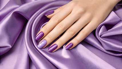 Fototapeta premium Perfect Purple Nail Art Inspiration – Chic, Stylish, and Eye-Catching Manicure 