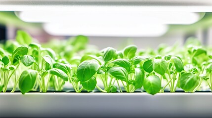 Enjoy fresh microgreens in a modern kitchen with a stylish hydroponic mini-farm and automatic control system