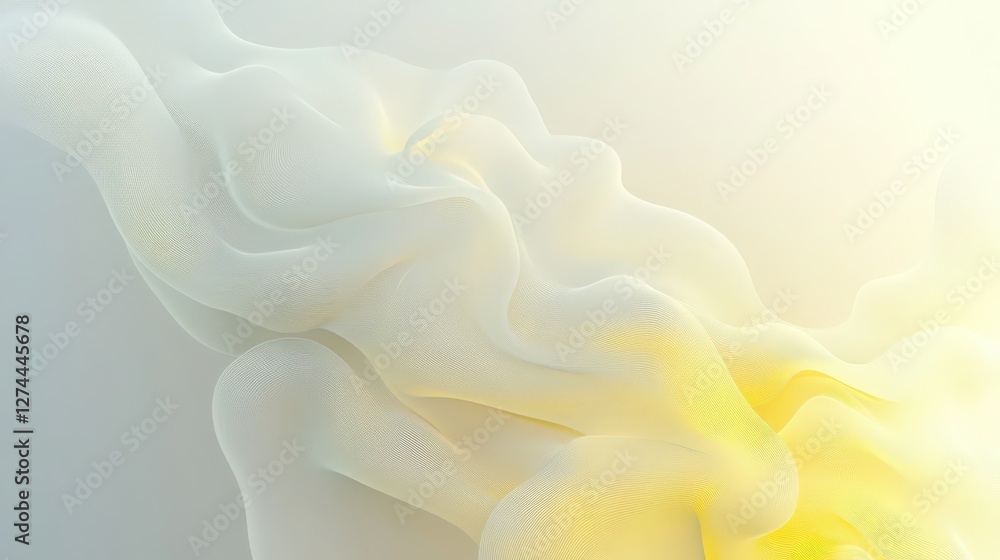 Poster abstract flowing curves with light and shadow for modern background design