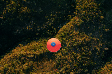 hot air balloon seen from above © Camila
