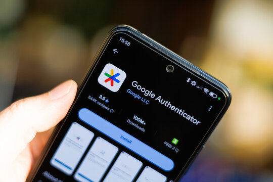 Google Authenticator app on mobile phone device on play store