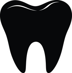 Minimalist Tooth Icon for Dentistry.Dental Clinic Tooth Logo Design.Healthy Tooth Vector Icon.Clean Tooth Graphic for Healthcare.