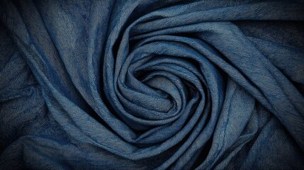 Fototapeta premium Swirling Blue Denim Fabric Texture Background