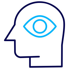 Human mind View Outline Color icon