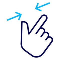 minimize in hand gesture Outline Color icon