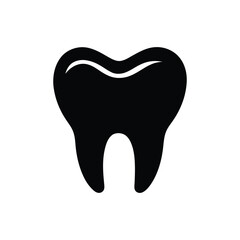 Minimalist Tooth Icon for Dentistry.Dental Clinic Tooth Logo Design.Healthy Tooth Vector Icon.Clean Tooth Graphic for Healthcare.