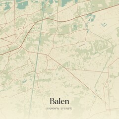 Vintage map of Balen, Belgium.