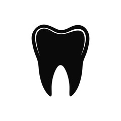 Minimalist Tooth Icon for Dentistry.Dental Clinic Tooth Logo Design.Healthy Tooth Vector Icon.Clean Tooth Graphic for Healthcare.