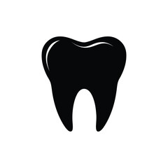 Minimalist Tooth Icon for Dentistry.Dental Clinic Tooth Logo Design.Healthy Tooth Vector Icon.Clean Tooth Graphic for Healthcare.