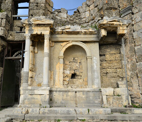 Side Ancient City in Manavgat, Antalya, Turkey