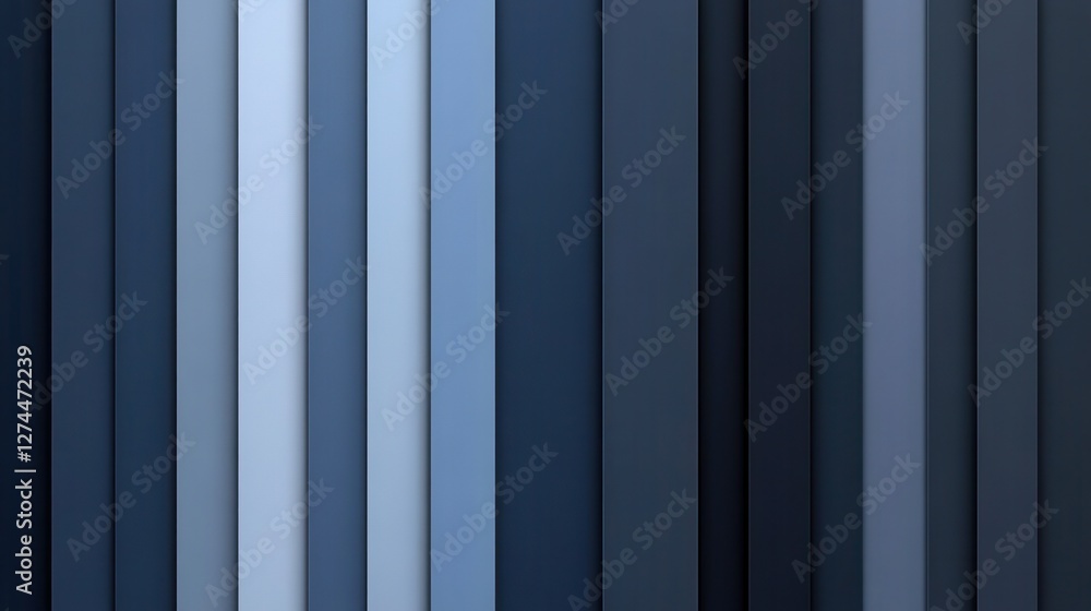 Poster textured vertical lines in varying shades of blue creating a modern abstract background