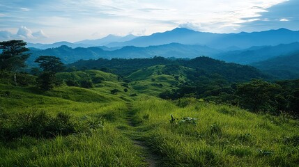 Obraz premium * Guided group treks through remote mountain ranges.