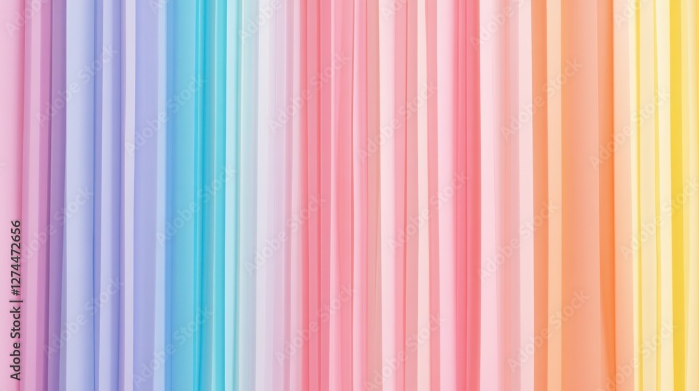 Poster pastel color gradient background with vertical stripes for creative design projects