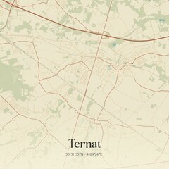 Obraz premium Vintage map of Ternat, Belgium.