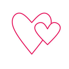 love icon vector simple design illustration/ valentines element