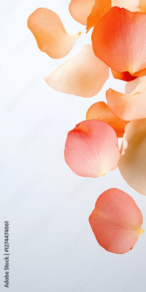 Poster a close up of pink petals of a flower. the image is of a single flower with many petals. the petals 