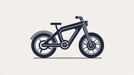 Fototapeta premium Stylish and Modern Electric Bicycle with Minimalist Design and Clean Lines for Urban Commuting