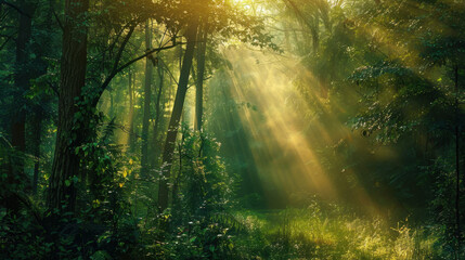 sunlight in the forest