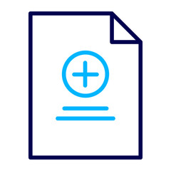 Obraz premium Add Document Outline Color icon