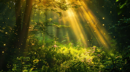Obraz premium sunlight in the forest