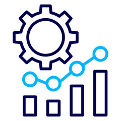 Analytics Setting Outline Color icon