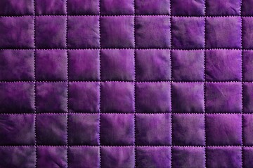 Fototapeta premium Purple quilted leather fabric close up, abstract background