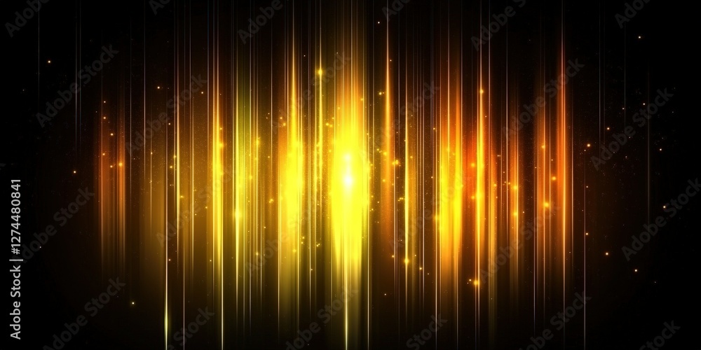 Poster bright and vibrant abstract light patterns create a stunning visual display in a dark background set