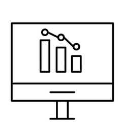 Monitored Vector Line Icon Design