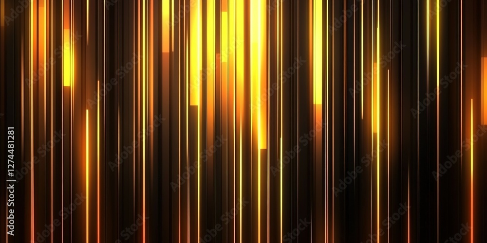 Aufkleber bright vertical lines create a mesmerizing golden gradient in a digital artwork