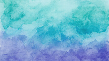 Soft watercolor background in cool tones of blue and purple