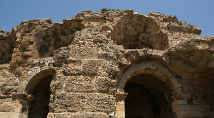 Side Ancient City in Manavgat, Antalya, Turkey