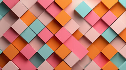 Colorful geometric cubes create vibrant seamless pattern