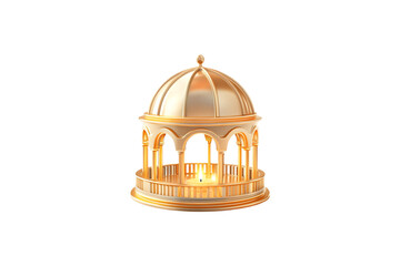 Obraz premium Golden Gazebo Candlelight Peaceful Serenity Tranquil Glow