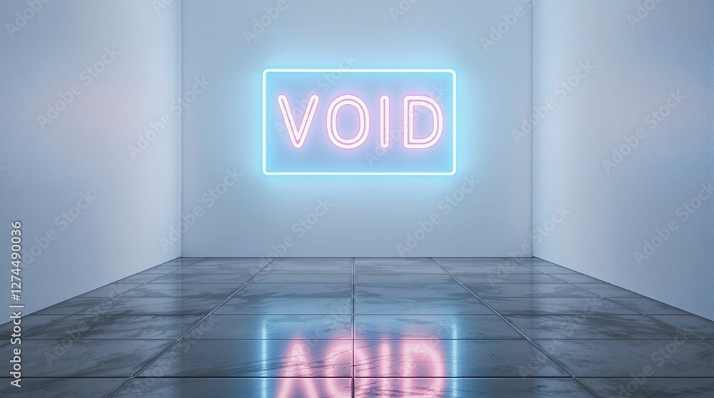 Poster a neon sign with the word 