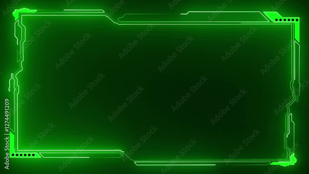 Poster hud neon futurate background. frame border hud element. hud viewfinder. futuristic viewfinder of the