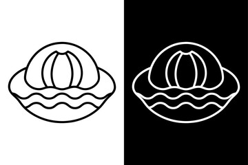 Abalone icon vector on White Background ,Vector Art Illustration on white background.