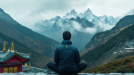 * Meditating at remote mountain temples.