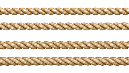 Rope Bundle Cutout – Isolated on Transparent Background

